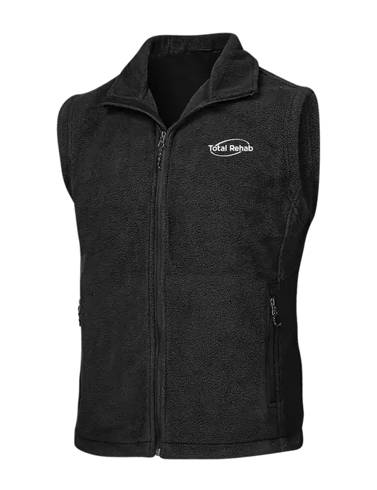 Black Fleece Vest w/Total Rehab Logo
