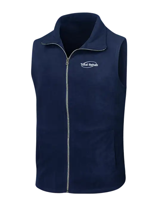 Navy Microfleece Vest w/Total Rehab Logo