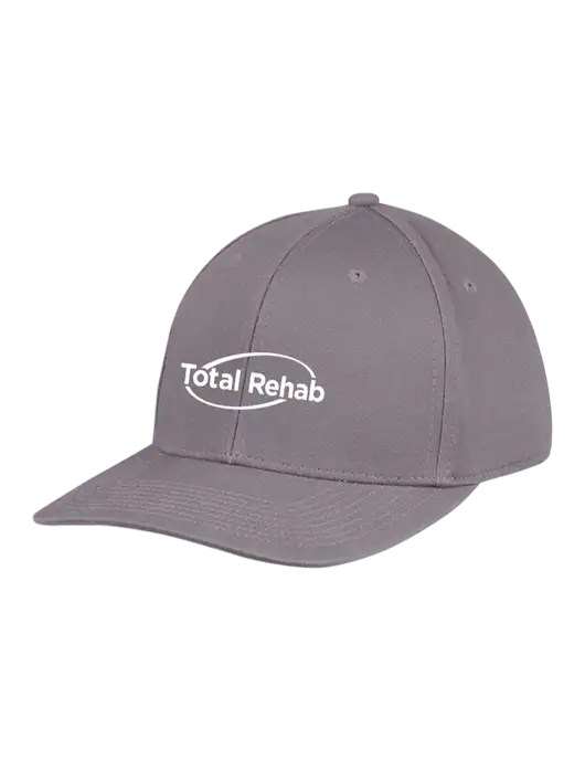 Premium Modern Structured Twill Charcoal Snapback Cap w/Total Rehab Logo