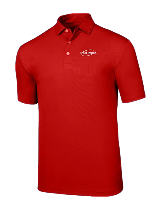 Callaway Birdseye Red Polo w/Total Rehab Logo