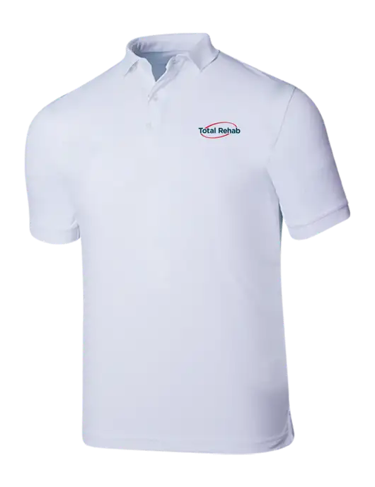 Callaway Ottoman Bright White Polo w/Total Rehab Logo