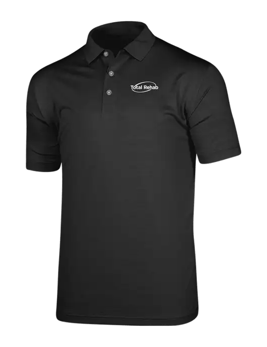 Callaway Vibrant Black Ventilated Polo w/Total Rehab Logo