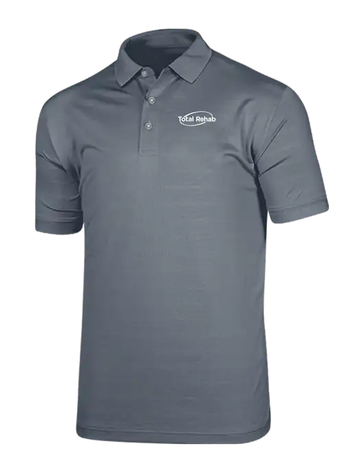 Callaway Vibrant Light Grey Ventilated Polo w/Total Rehab Logo