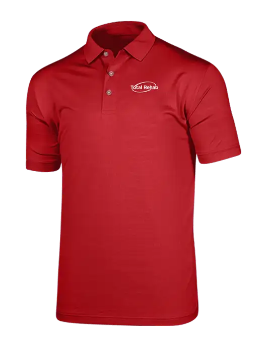 Callaway Vibrant Red Ventilated Polo w/Total Rehab Logo