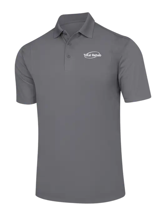 Medium Grey Micropique Sport-Wick Polo w/Total Rehab Logo