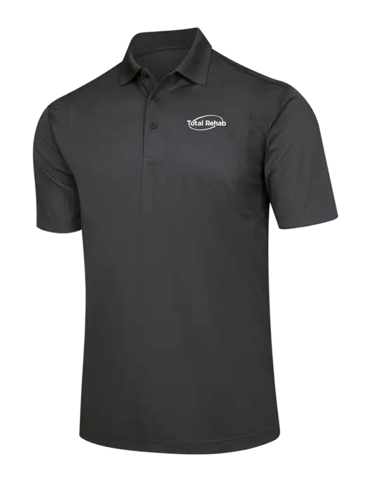 Dark Grey Micropique Sport-Wick Polo w/Total Rehab Logo
