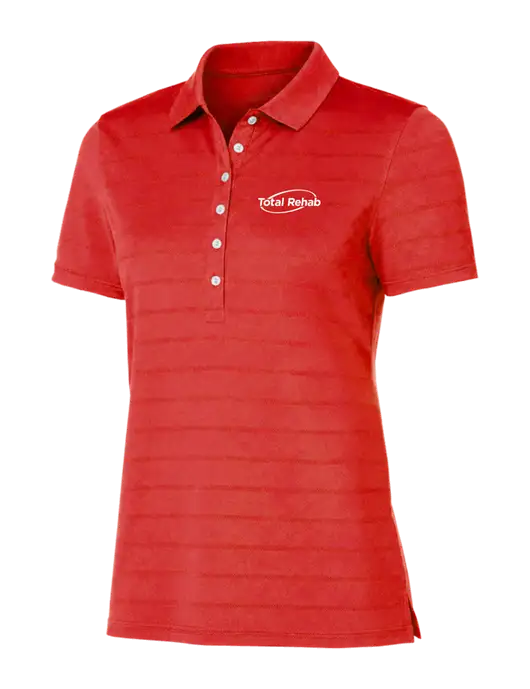 Callaway Womens Red Ventilated Polo w/Total Rehab Logo