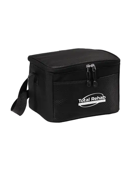 6 Can Black/Black Cube Cooler w/Total Rehab Logo