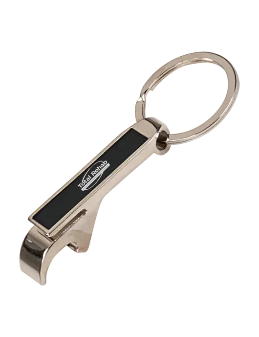 Black Bottle Opener Keychain w/Total Rehab Logo