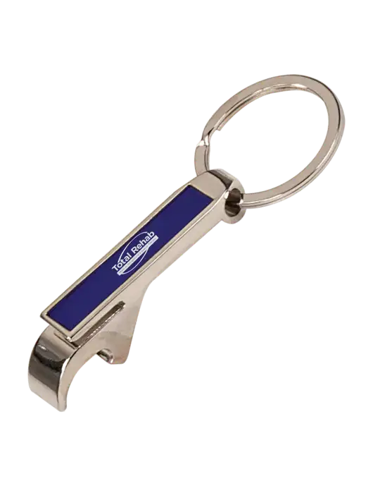 Blue Bottle Opener Keychain w/Total Rehab Logo