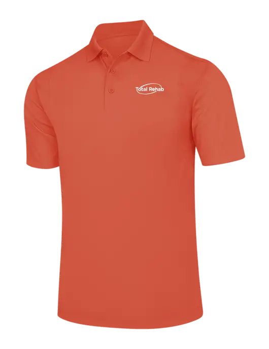 Orange Micropique Sport-Wick Polo w/Total Rehab Logo