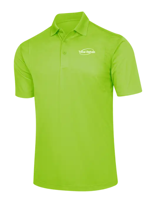 Lime Green Micropique Sport-Wick Polo w/Total Rehab Logo