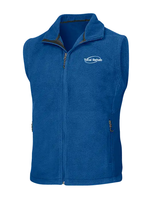 Royal Fleece Vest w/Total Rehab Logo