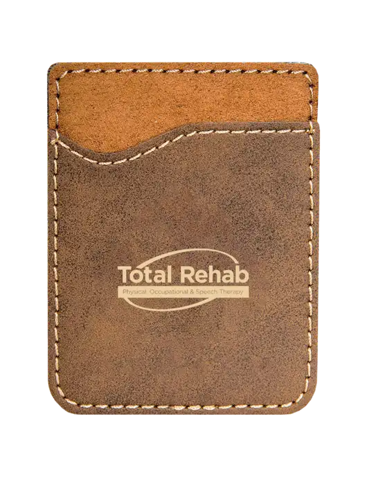 Rustic Laserable Leatherette Phone Wallet w/Total Rehab Logo