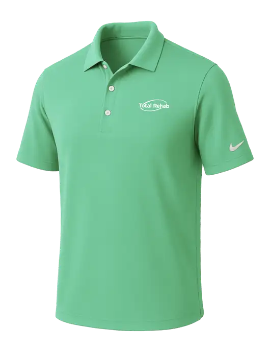 NIKE Very Light Green Dri-Fit Micro Pique Polo w/Total Rehab Logo