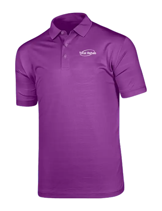 Callaway Vibrant Purple Ventilated Polo w/Total Rehab Logo