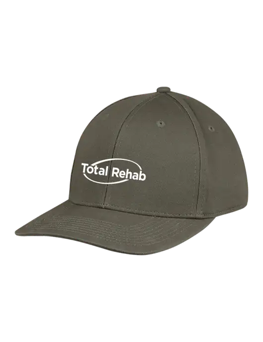 Premium Modern Structured Twill Olive Snapback Cap w/Total Rehab Logo