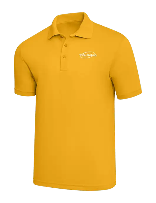 Yellow Gold PosiCharge RacerMesh Polo w/Total Rehab Logo
