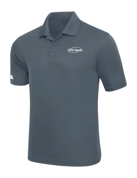 Adidas Medium Grey Basic Sport Polo w/Total Rehab Logo