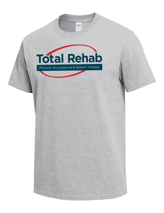 Light Grey Heather Heavyweight 6.1 oz T-Shirt w/Total Rehab Logo