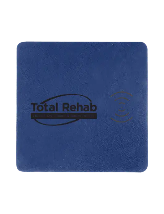 Light Navy Blue Laserable Leatherette Phone Charging Mat w/Total Rehab Logo