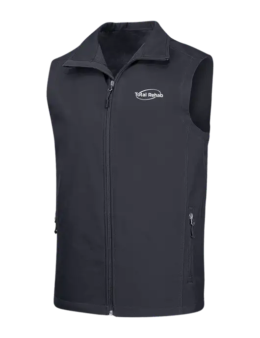 Dark Grey Core Soft Shell Vest w/Total Rehab Logo
