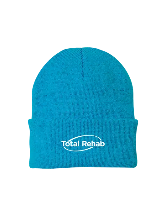 Sapphire Blue Knit Cap w/Total Rehab Logo