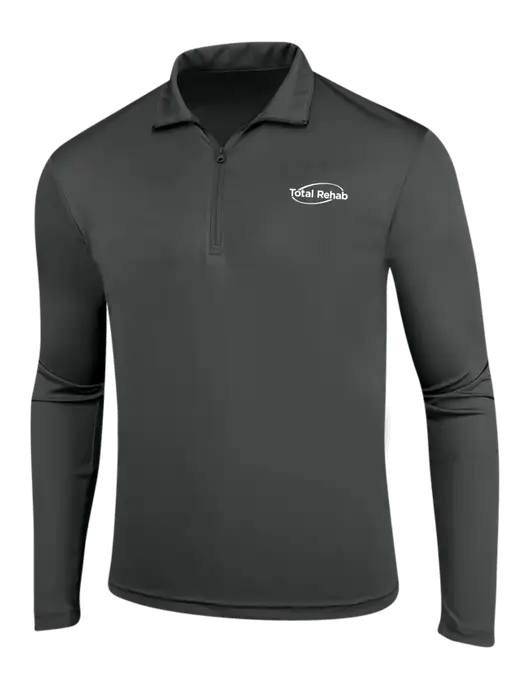 Dark Grey PosiCharge Competitor 1/4 Zip Pullover w/Total Rehab Logo