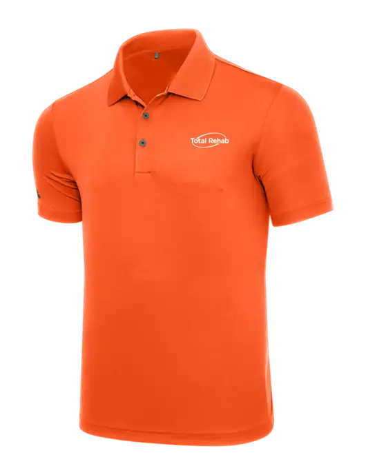 Adidas Orange  Performance Polo w/Total Rehab Logo