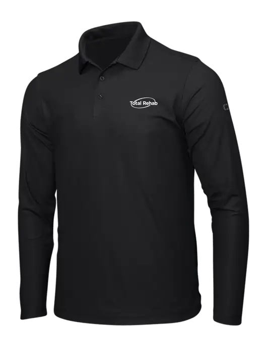 OGIO Blacktop Caliber 2.0 Long Sleeve Polo w/Total Rehab Logo