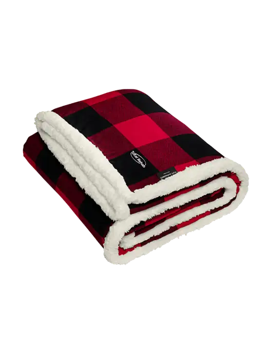 Red/Black Flannel  Sherpa Blanket w/Total Rehab Logo