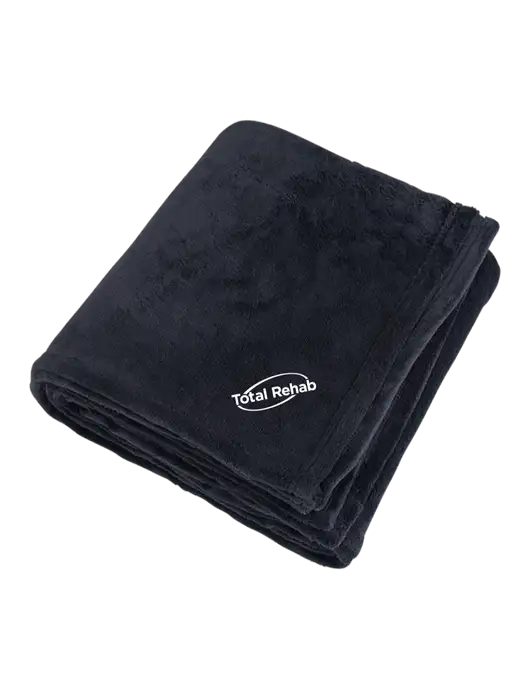 Mountain Lodge Black Blanket w/Total Rehab Logo