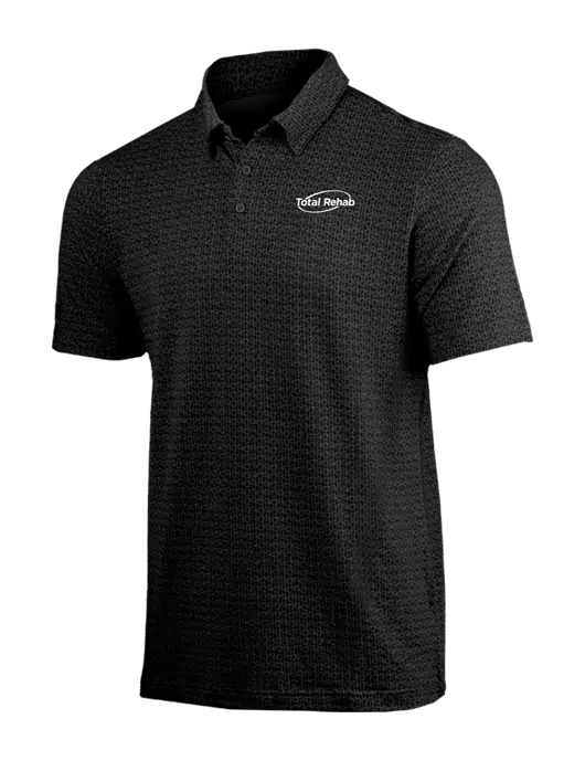 Adidas Black Printed Blend Polo w/Total Rehab Logo