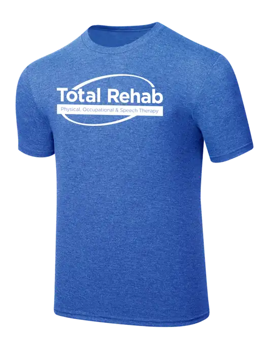 Simply Soft Royal Frost 4.5oz  Poly/Combed Ring Spun Cotton T-Shirt w/Total Rehab Logo