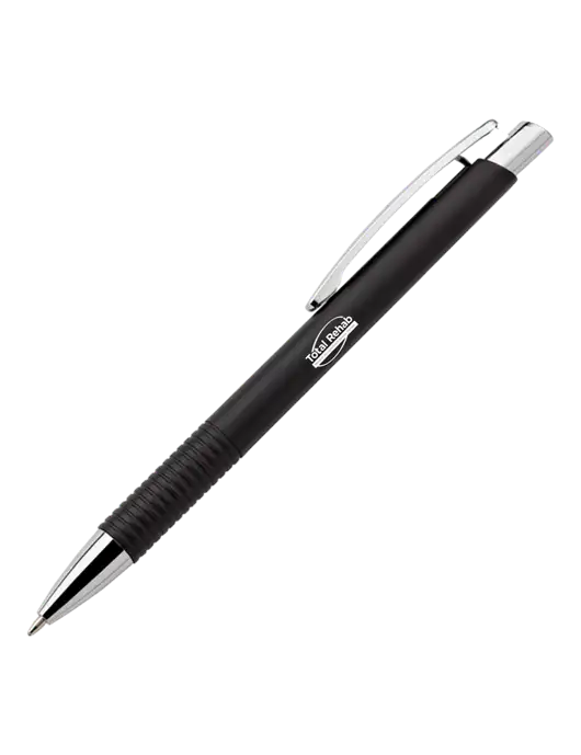 Malay Black Ballpoint Pen - Blue Ink w/Total Rehab Logo