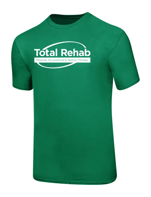 Ring Spun Kelly Green 4.5 oz T-Shirt w/Total Rehab Logo
