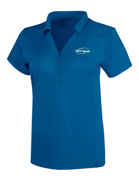 OGIO Royal Blue Womens Framework Polo w/Total Rehab Logo