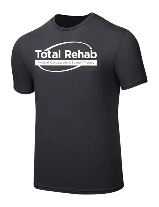 Seriously Soft Charcoal T-Shirt w/Total Rehab Logo