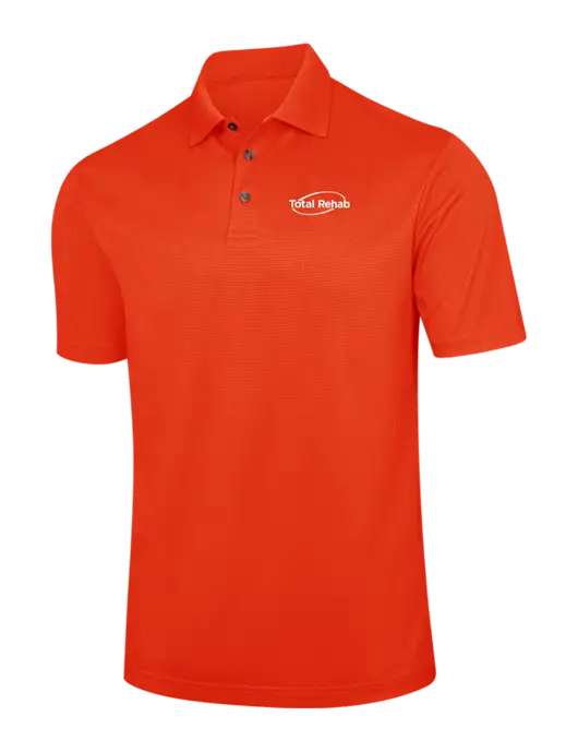 Orange Performance Fine Jacquard Polo w/Total Rehab Logo