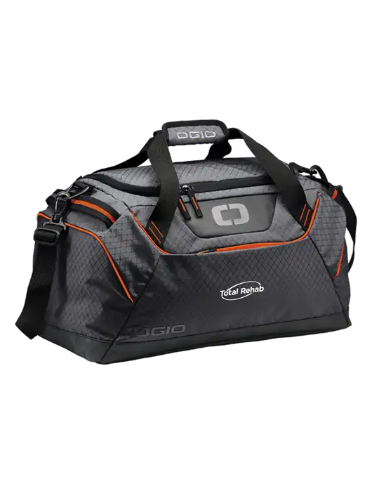 OGIO Tarmac/Orange Catalyst Duffle
 w/Total Rehab Logo