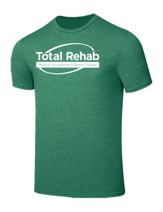 Seriously Soft Heathered Kelly Green T-Shirt w/Total Rehab Logo