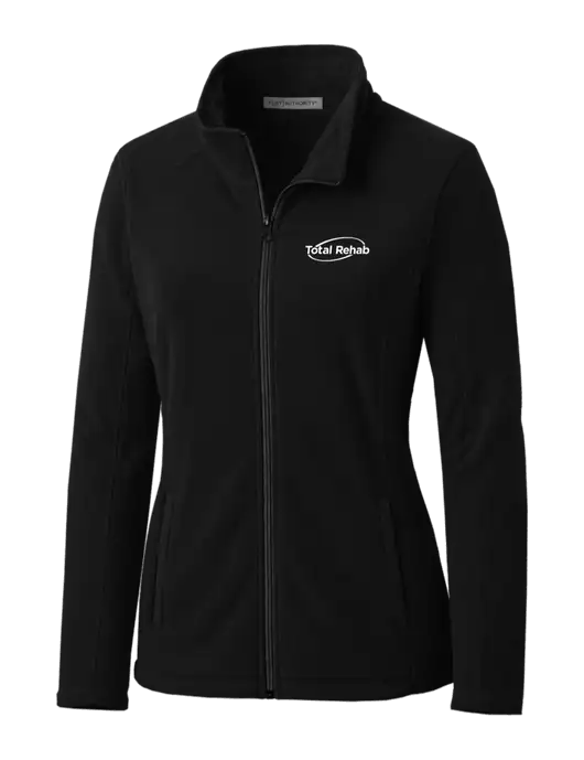 Black Womens Microfleece Jacket w/Total Rehab Logo
