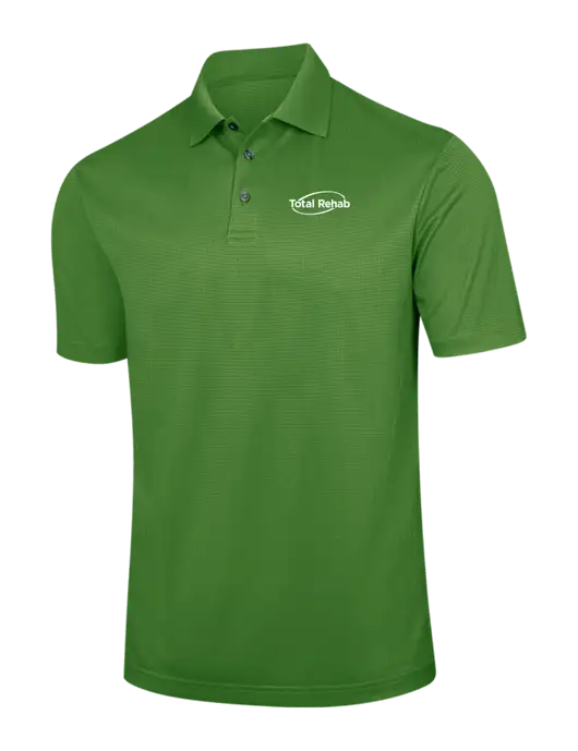 Kelly Green Performance Fine Jacquard Polo w/Total Rehab Logo