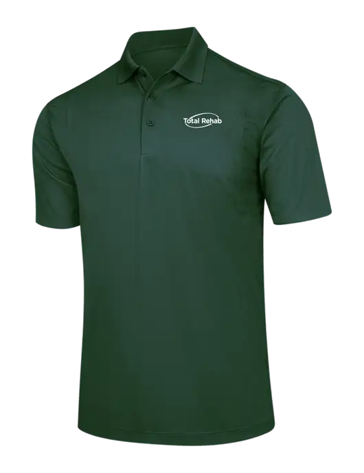 Dark Green Micropique Sport-Wick Polo w/Total Rehab Logo