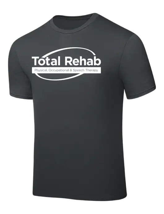 Dark Grey PosiCharge Competitor Tee w/Total Rehab Logo