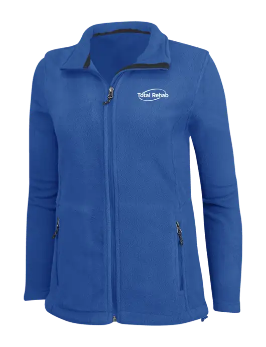 Womens Dark Royal Fleece Jacket w/Total Rehab Logo