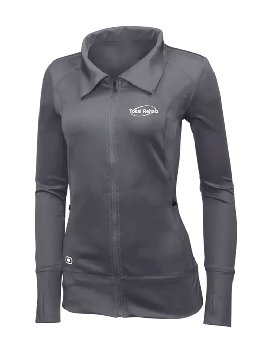 OGIO Dark Grey Womens Endurance Fulcrum Full-Zip w/Total Rehab Logo