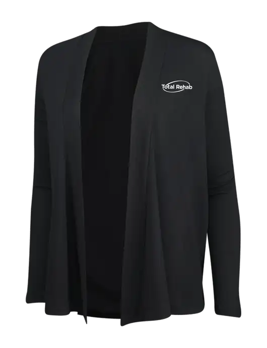Black Womens Concept Cardigan w/Total Rehab Logo