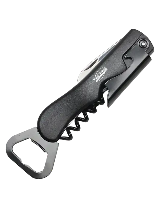 Sleek Black Bottle Opener w/Total Rehab Logo