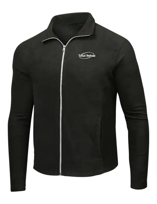 Black Microfleece Jacket w/Total Rehab Logo